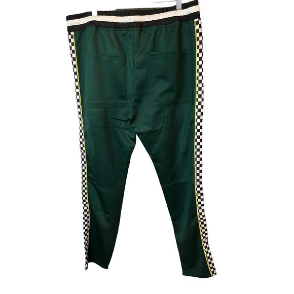 Karter Collection Checkered Track Jogger Athletic Pants 2XL Green - Picture 9 of 10